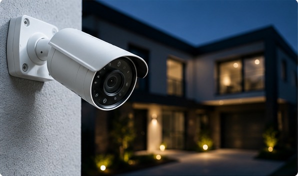 Exterior CCTV system fitted to a property